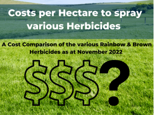 Rainbow & Brown Herbicide Spray Costs per Hectare
