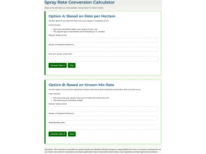 Spray Rate Calculator