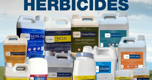 Herbicides & weedkillers in the Rainbow & Brown range of agchems