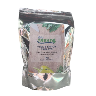 BIOTREAT TREE & SHRUB TABLETS - Slow release NPKS fertiliser tablets for trees, shrubs, hedges, ornamentals and natives